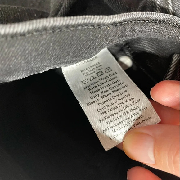 Everlane Black Wash The High Rise Ankle Skinny Denim Size 28 - Picture 6 of 10
